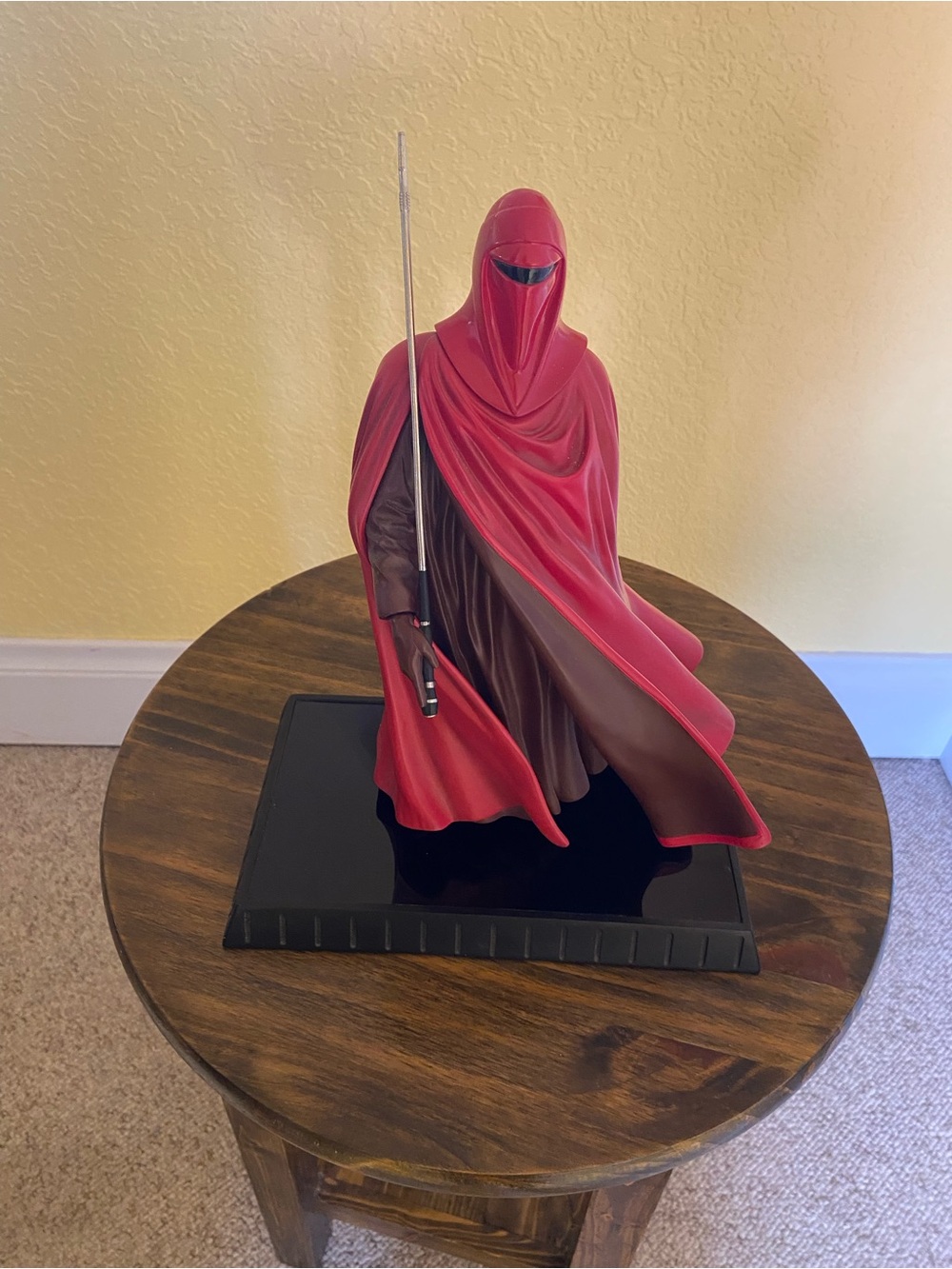 Red Cloaked Figurine Statue - Home Accent